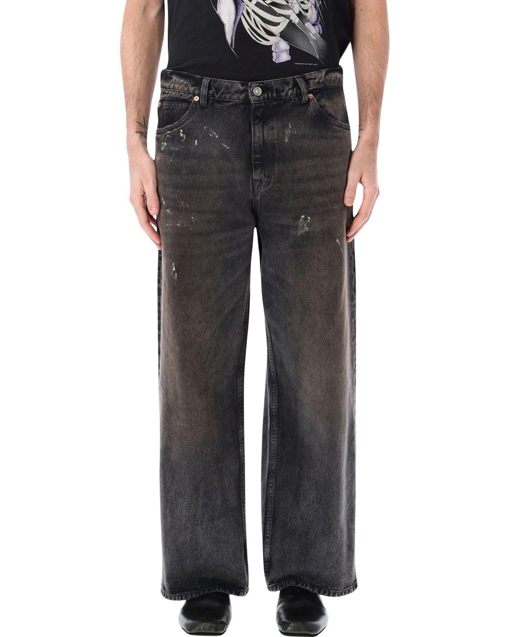 Our Legacy Black Vast Cut Wide-Leg Jeans