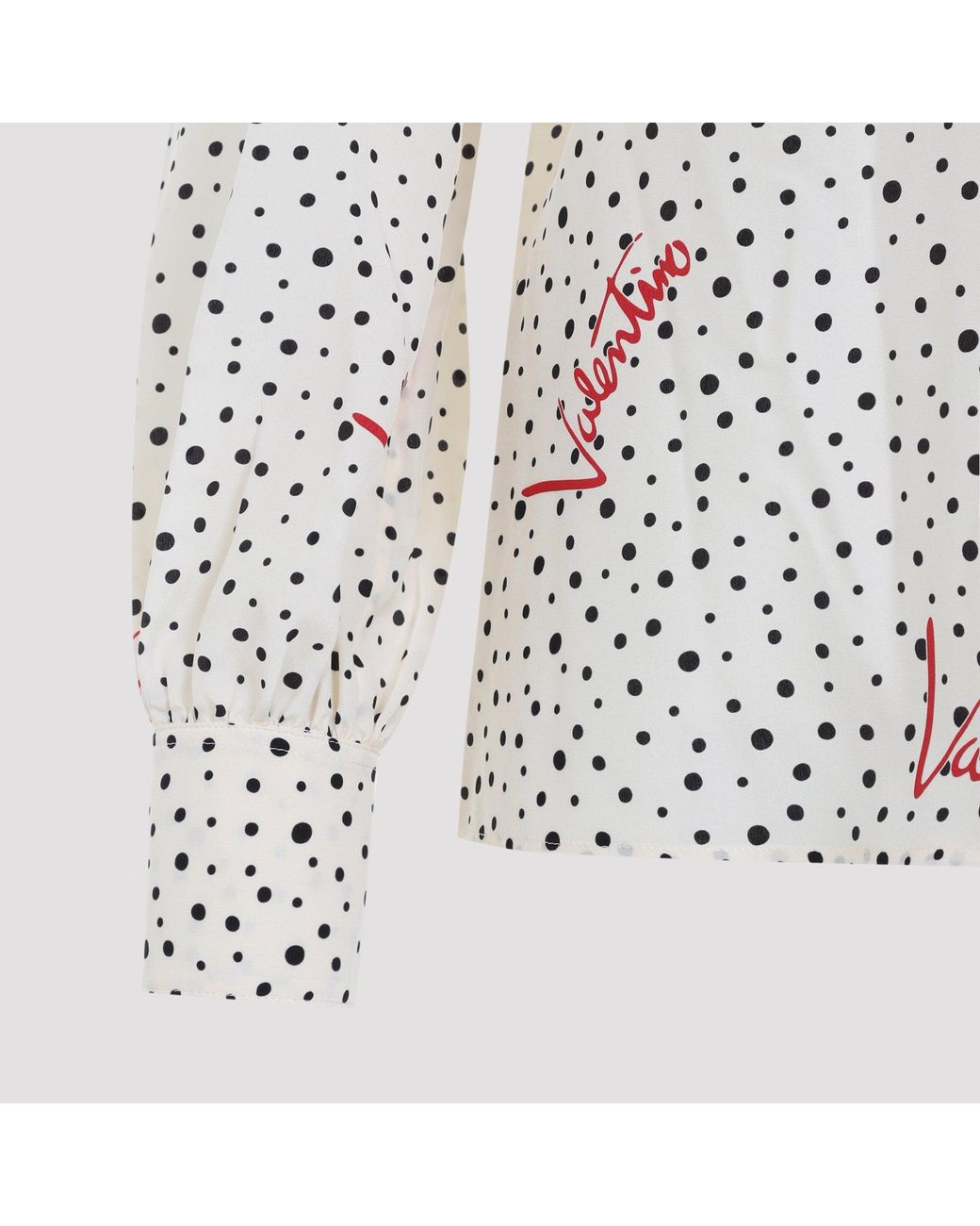 Valentino White 100% Silk Drape Button-Up Shirt