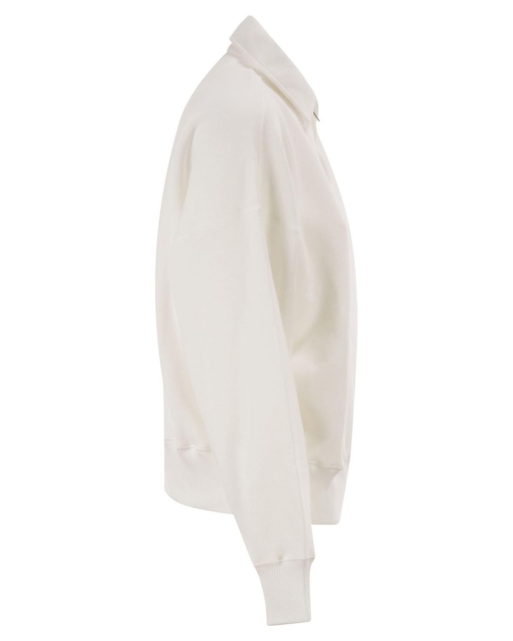 Polo Ralph Lauren White Half-Zip Collared Sweatshirt