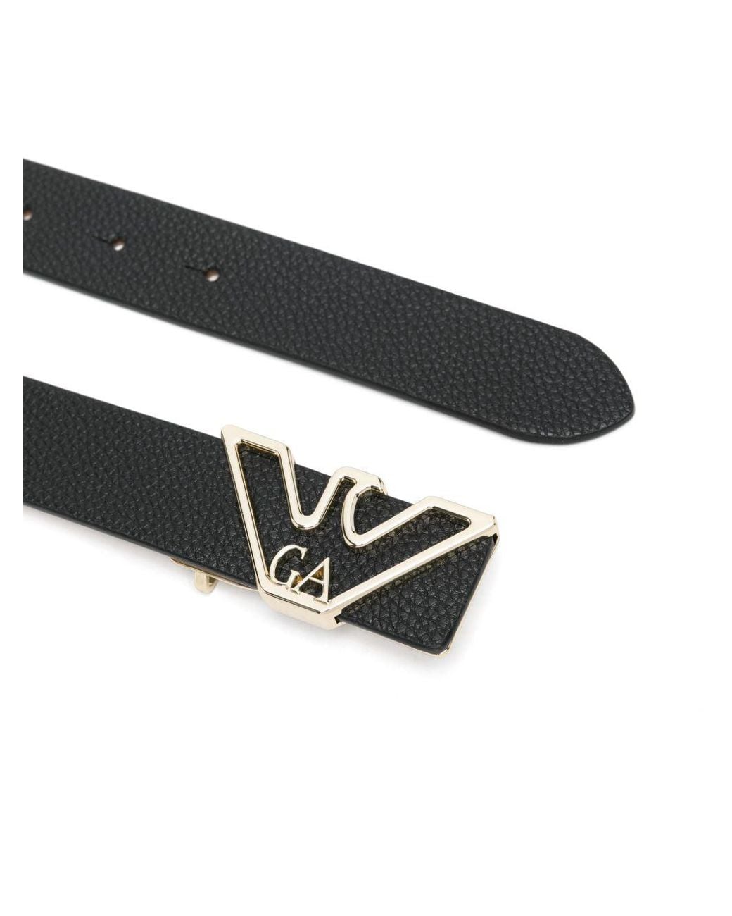 Emporio Armani Black Logo Belt