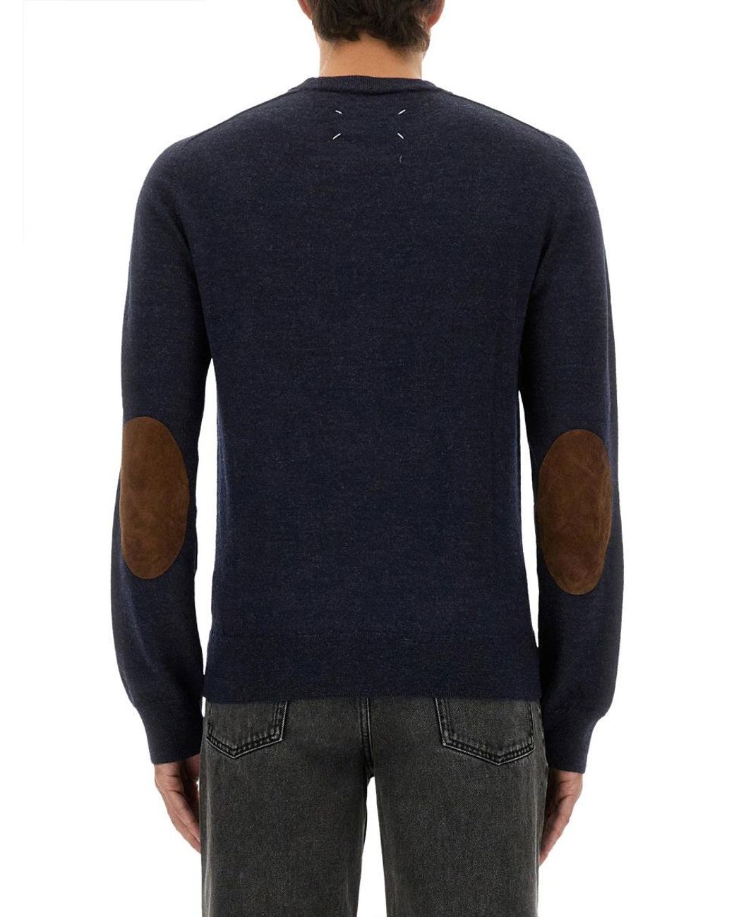 Maison Margiela Blue Wool Sweater for men