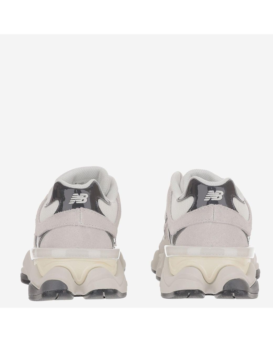 New Balance White Sneakers 9060 Suede/Mesh Trainers