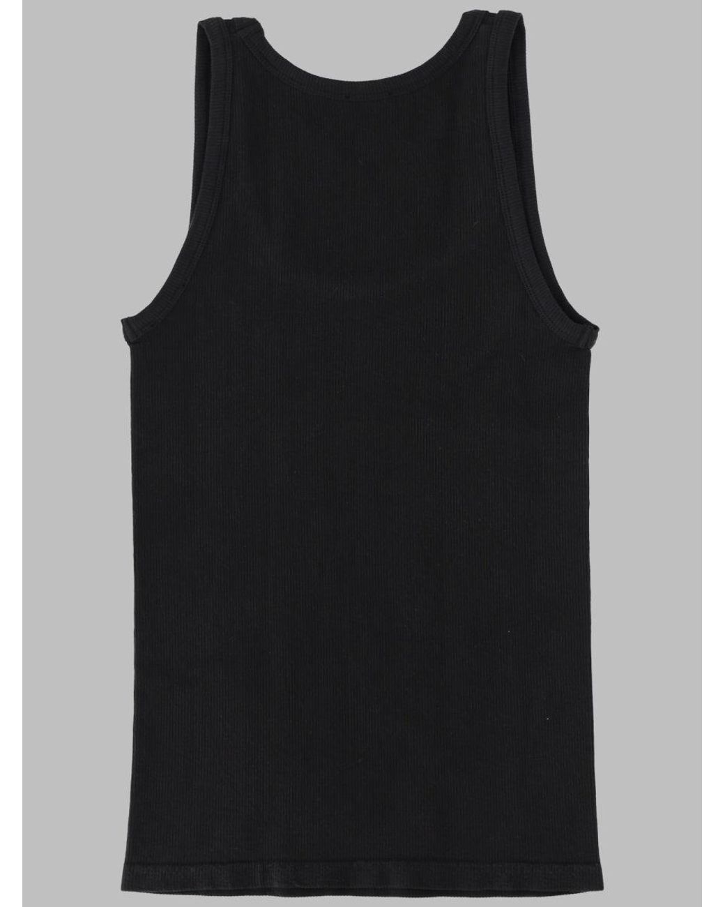 MM6 by Maison Margiela Black Tank Top Elasticizzato