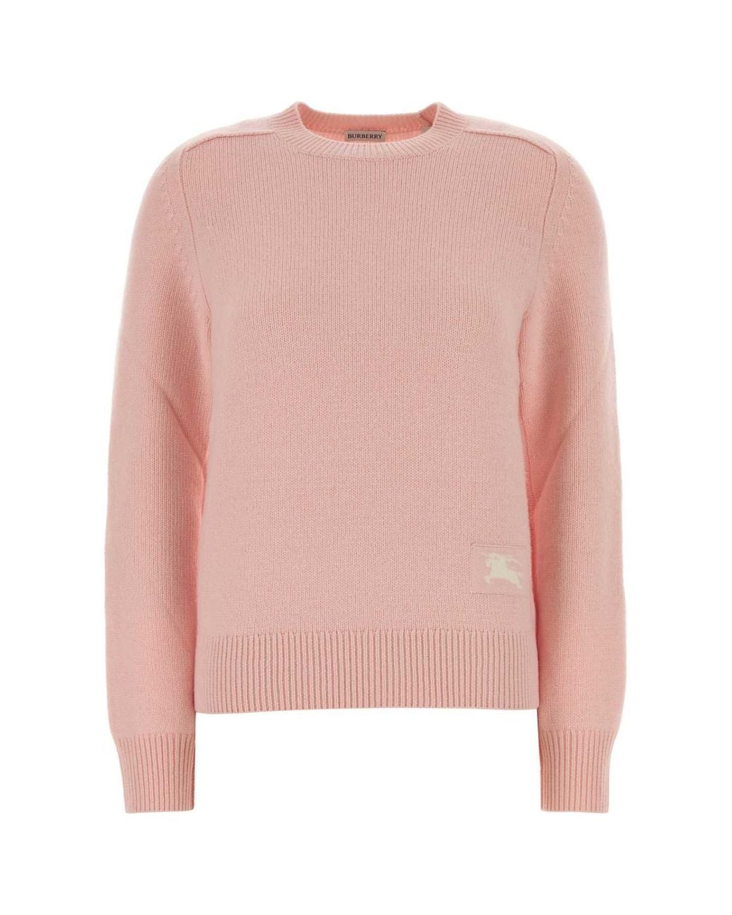 Burberry Pink Stretch Cashmere Blend Sweater For
