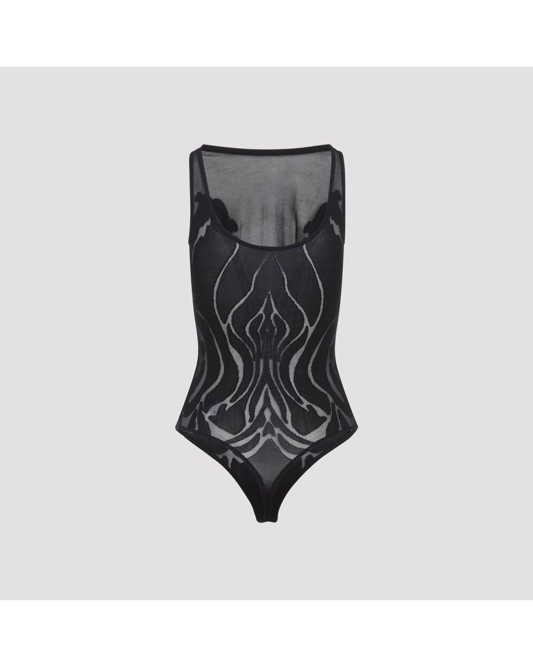 Wolford Gray Elegant Sleeveless Bodysuit