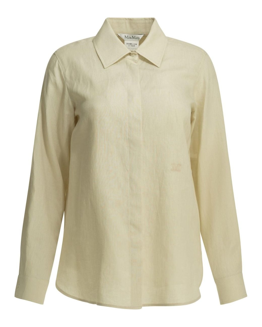 Max Mara White Linen Casual Shirt