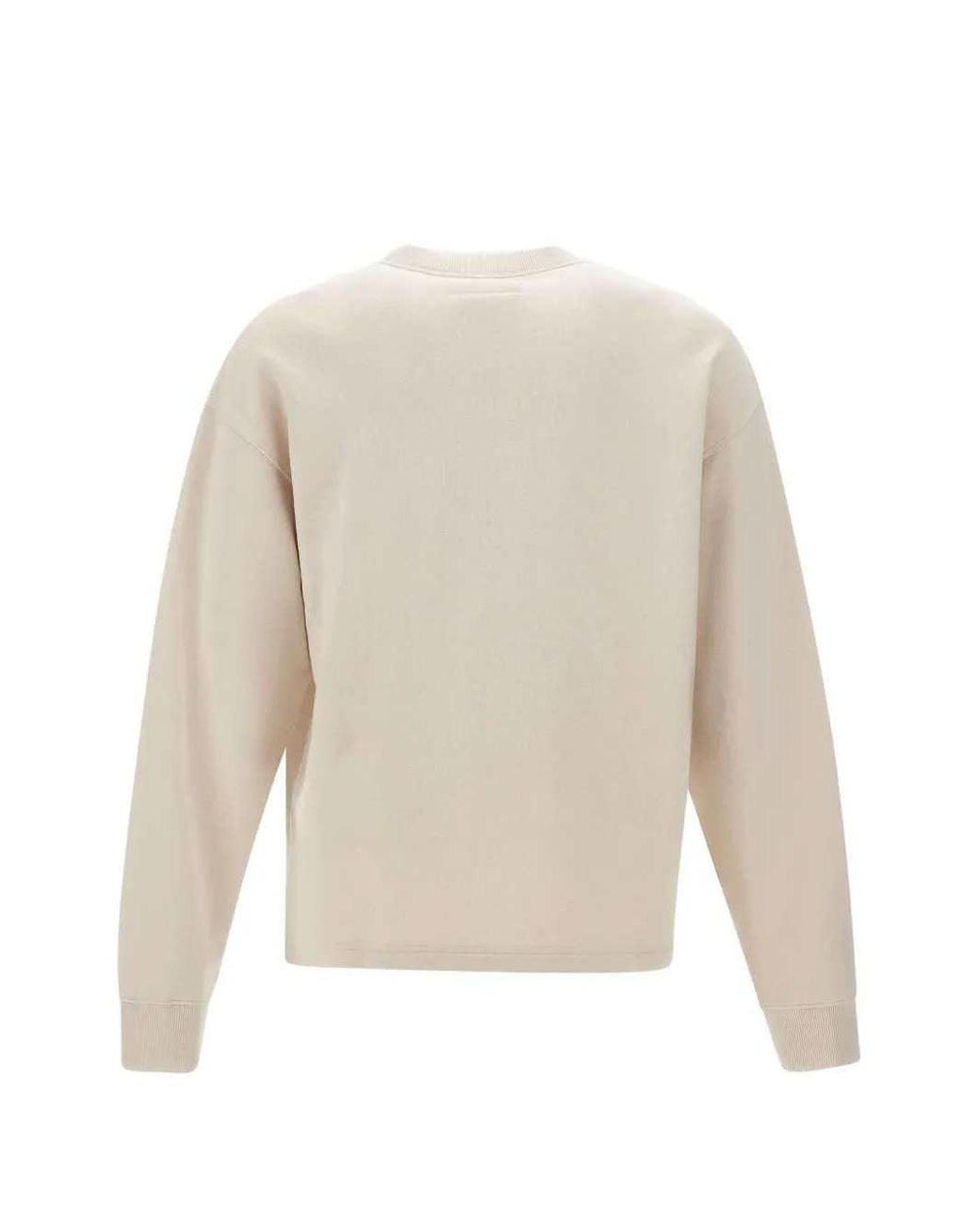 MM6 by Maison Margiela White Logo Print Cotton Sweatshirt