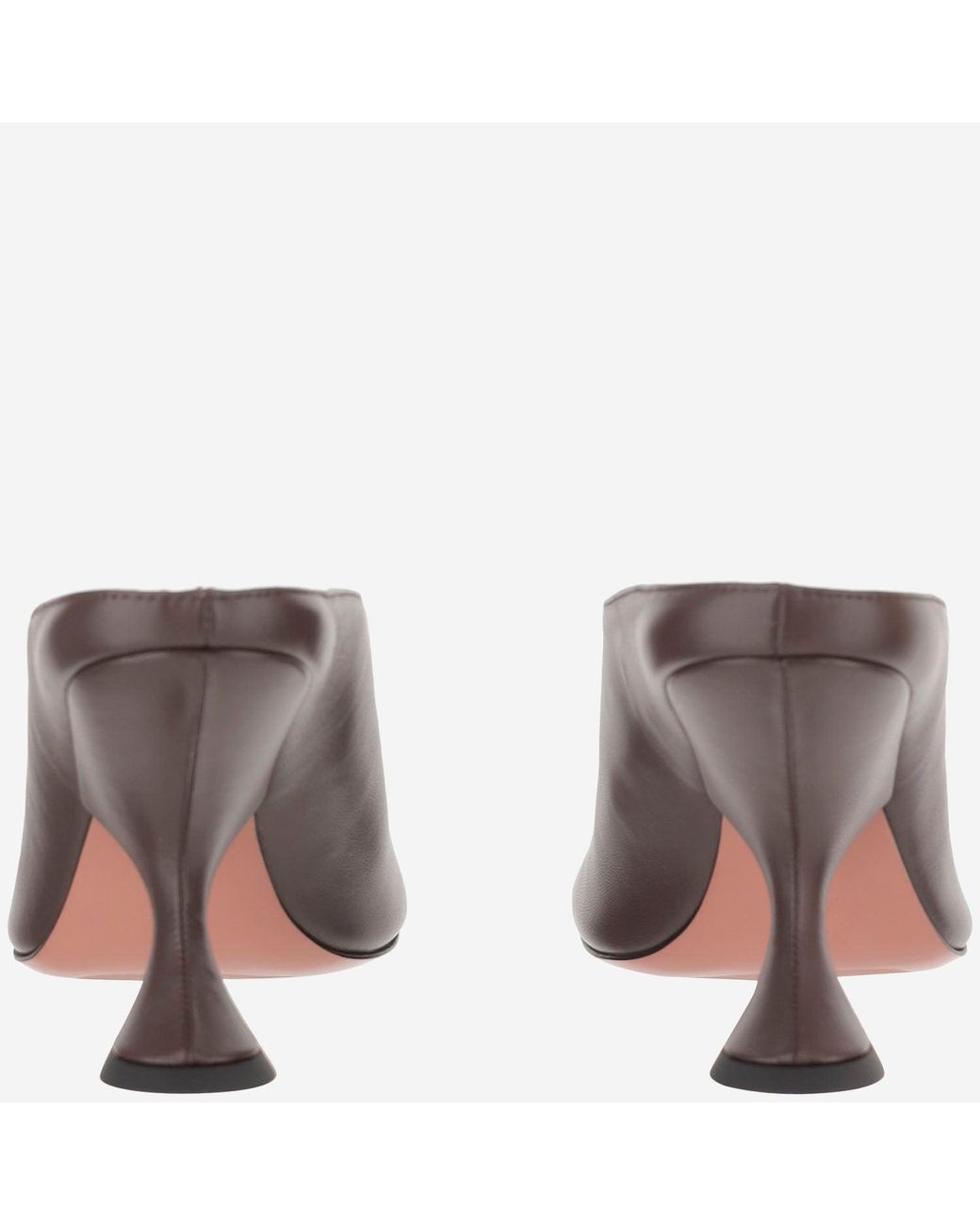 AMINA MUADDI Gray Coffee Open Toe Heels