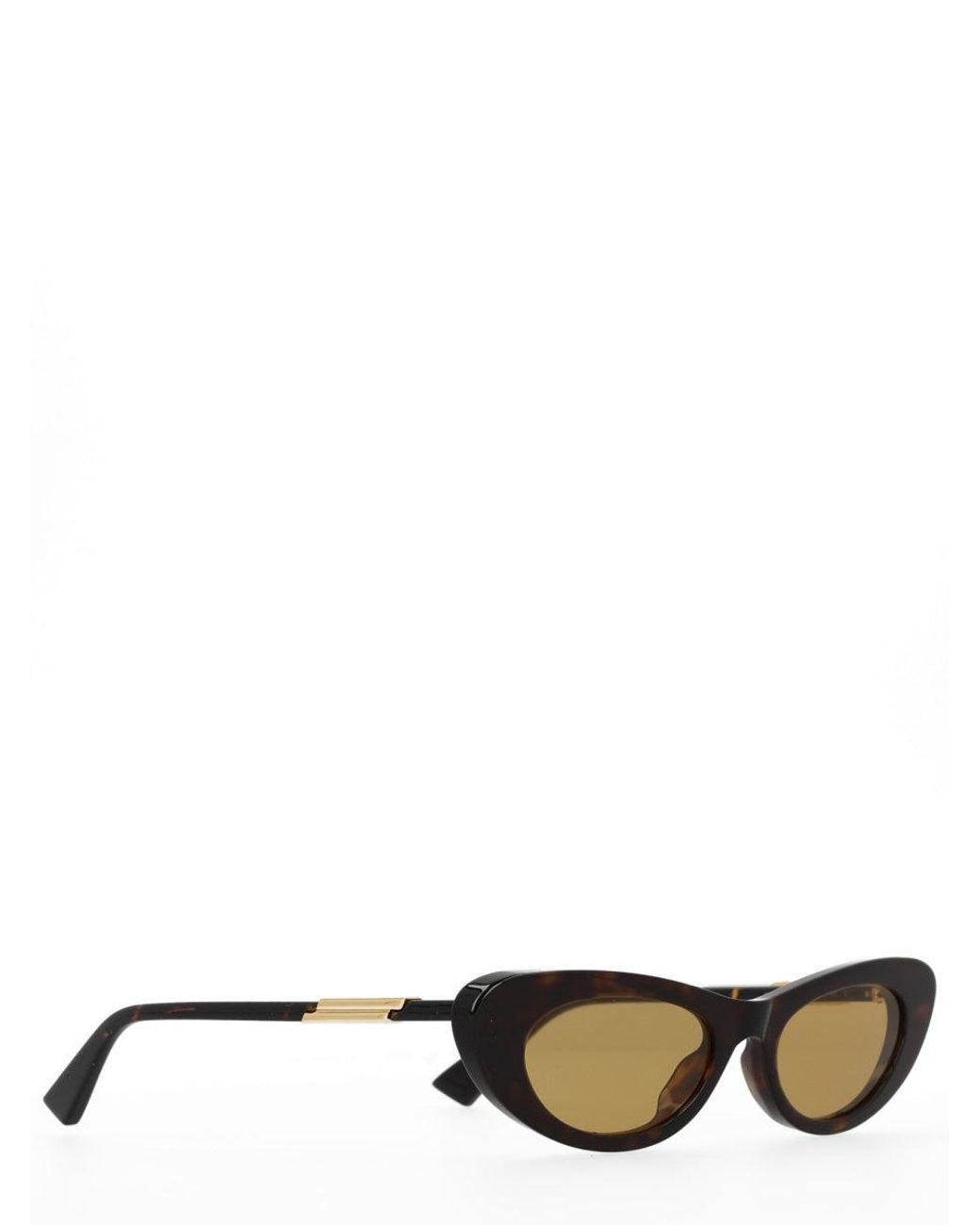 Bottega Veneta Brown "Snap Cat-Eye" Sunglasses