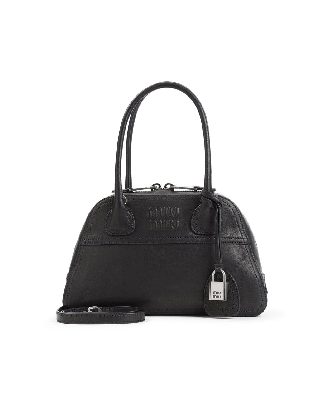 Miu Miu Black Vivian Nappa Shoulder Bag