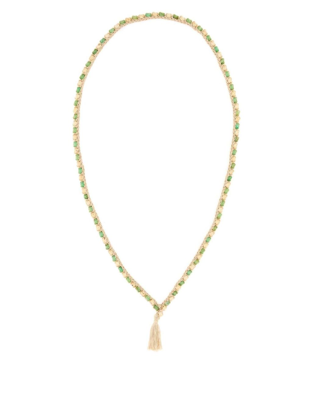 Alanui Multicolor Embellished Crochet Necklace