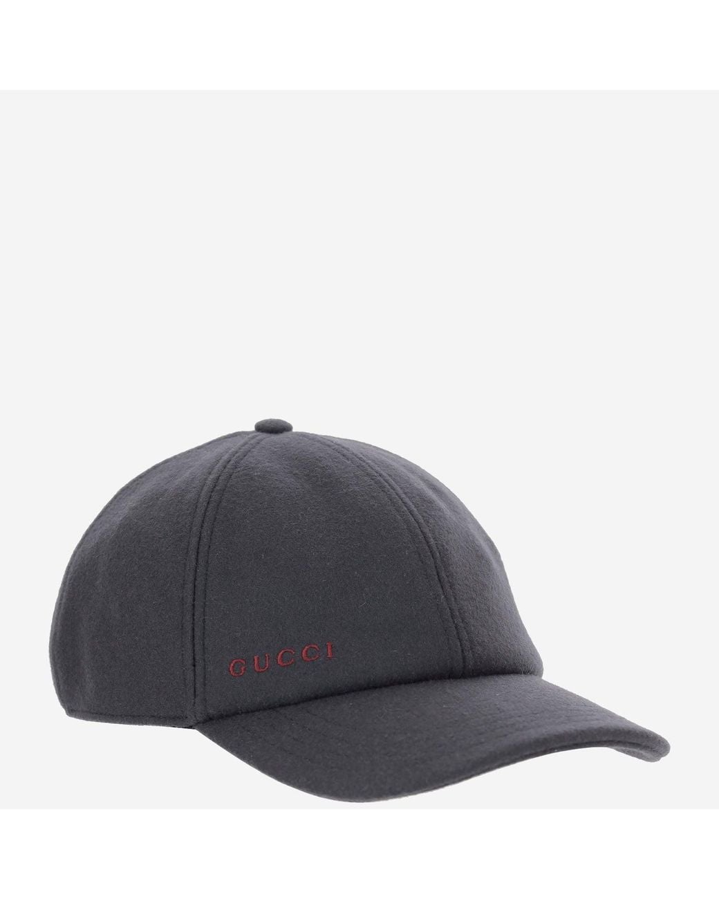 Gucci Gray Wool Baseball Cap