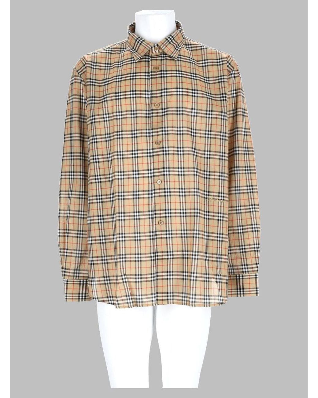 Burberry Natural 100% Cotton Shirt for men