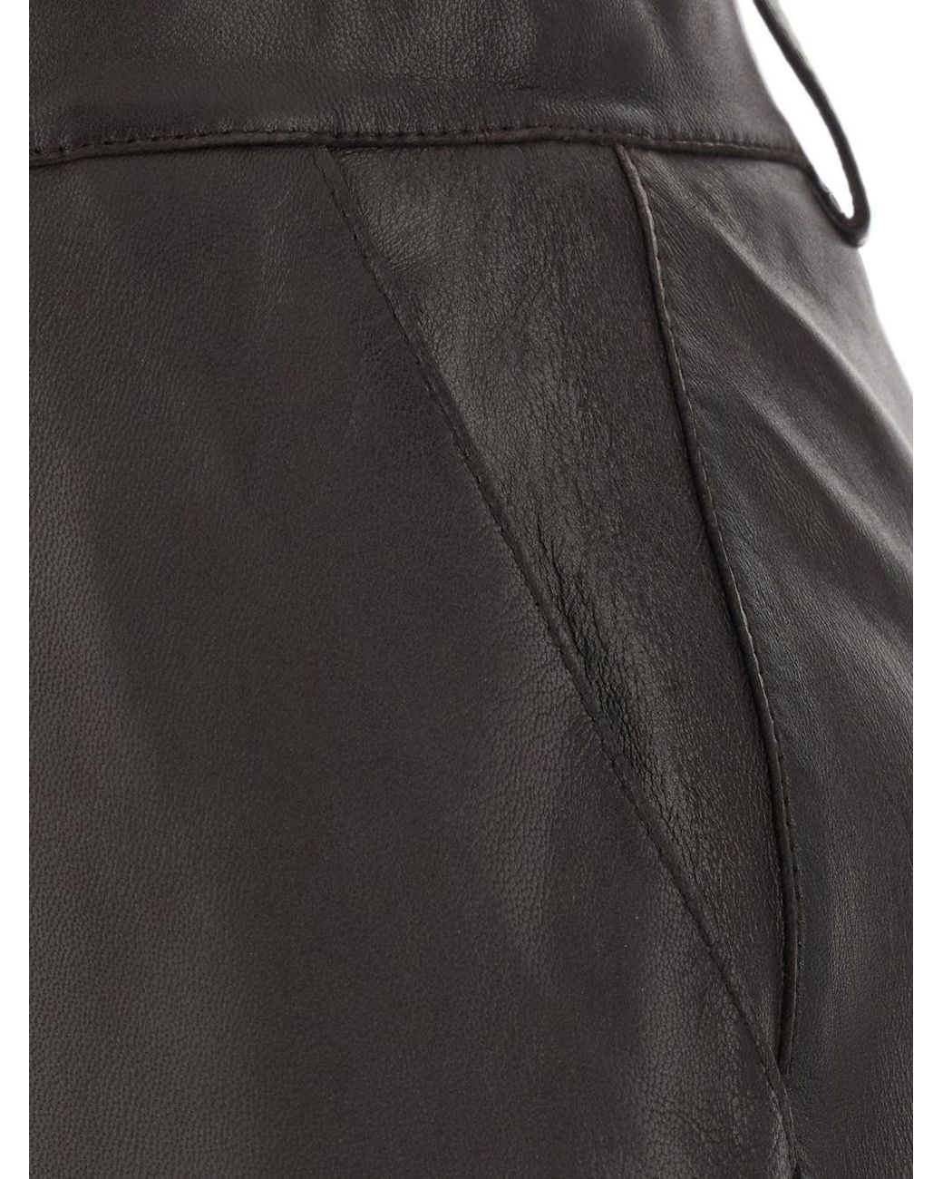 P.A.R.O.S.H. Black Leather Trousers