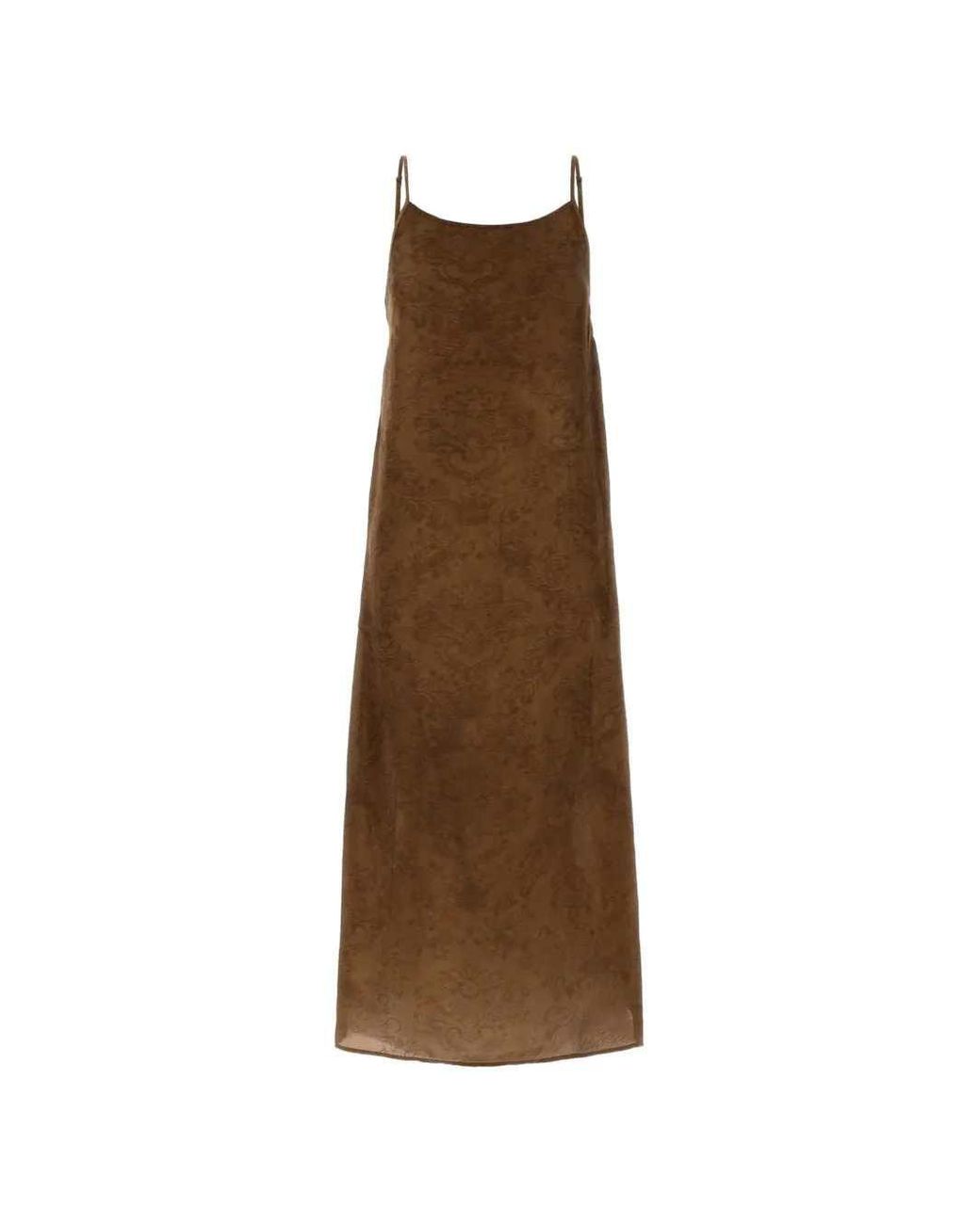 Uma Wang Brown Anaya Long Jacquard Dress