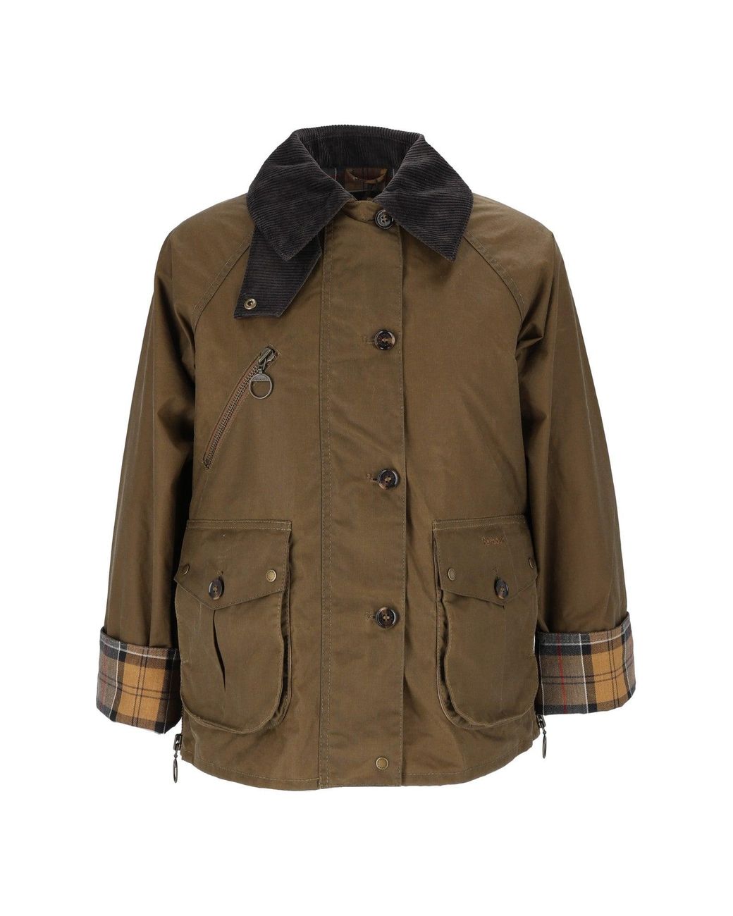 Barbour Brown Veste Marena En Coton Ciré