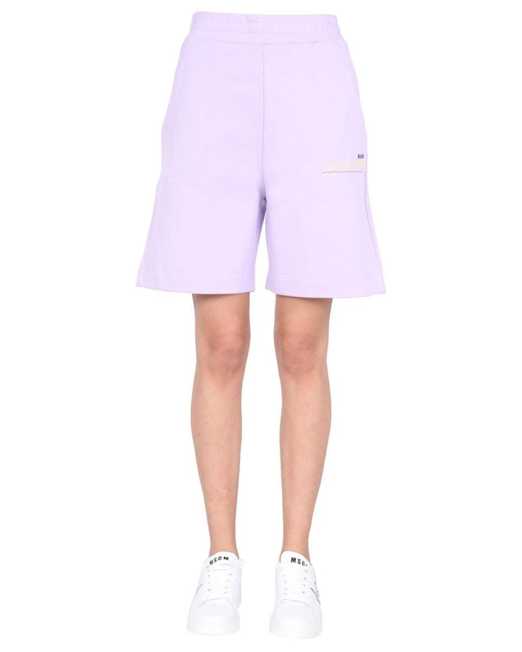 MSGM Pink Solid Shorts