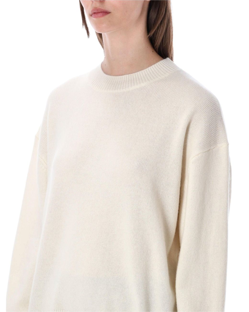 Anine Bing White Lee Cashmere Sweater