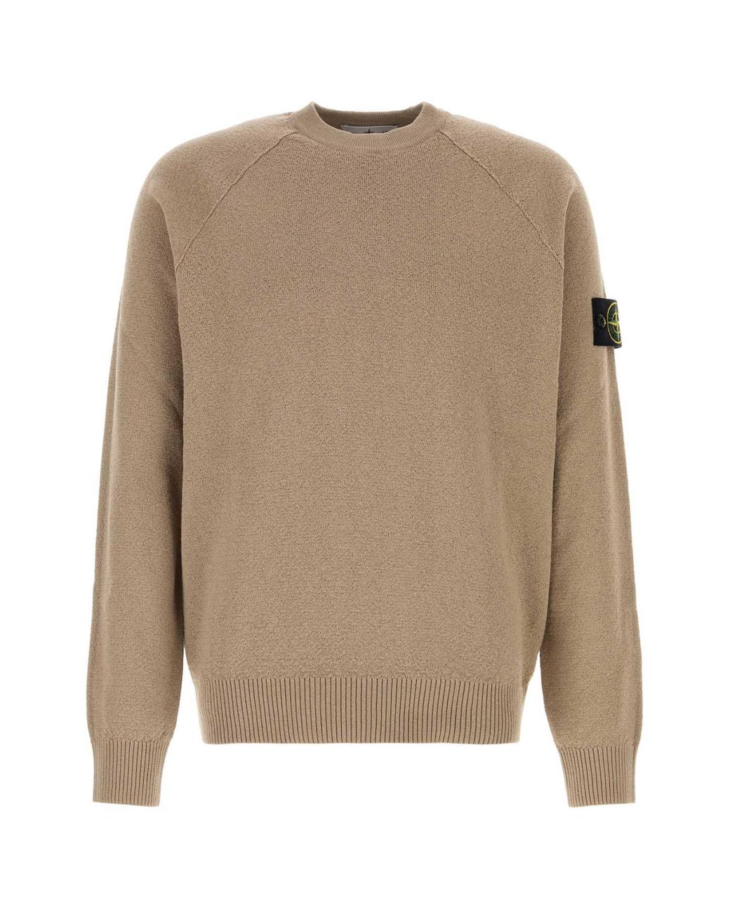 Stone Island Natural Crew Neck Sweaters for men