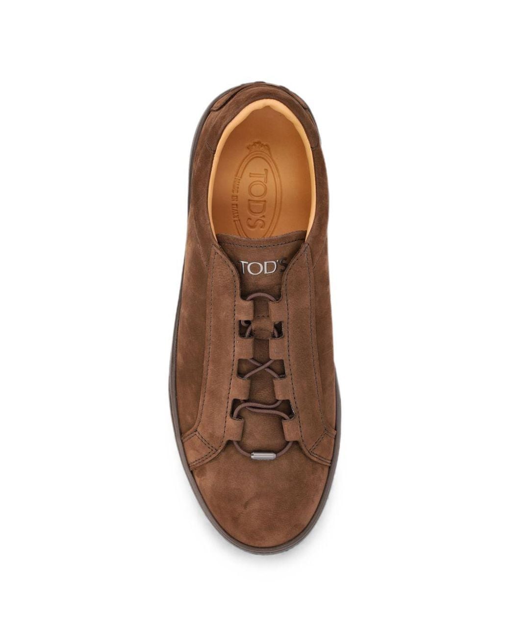 Tod's Brown Nabuk Leather Sneakers for men