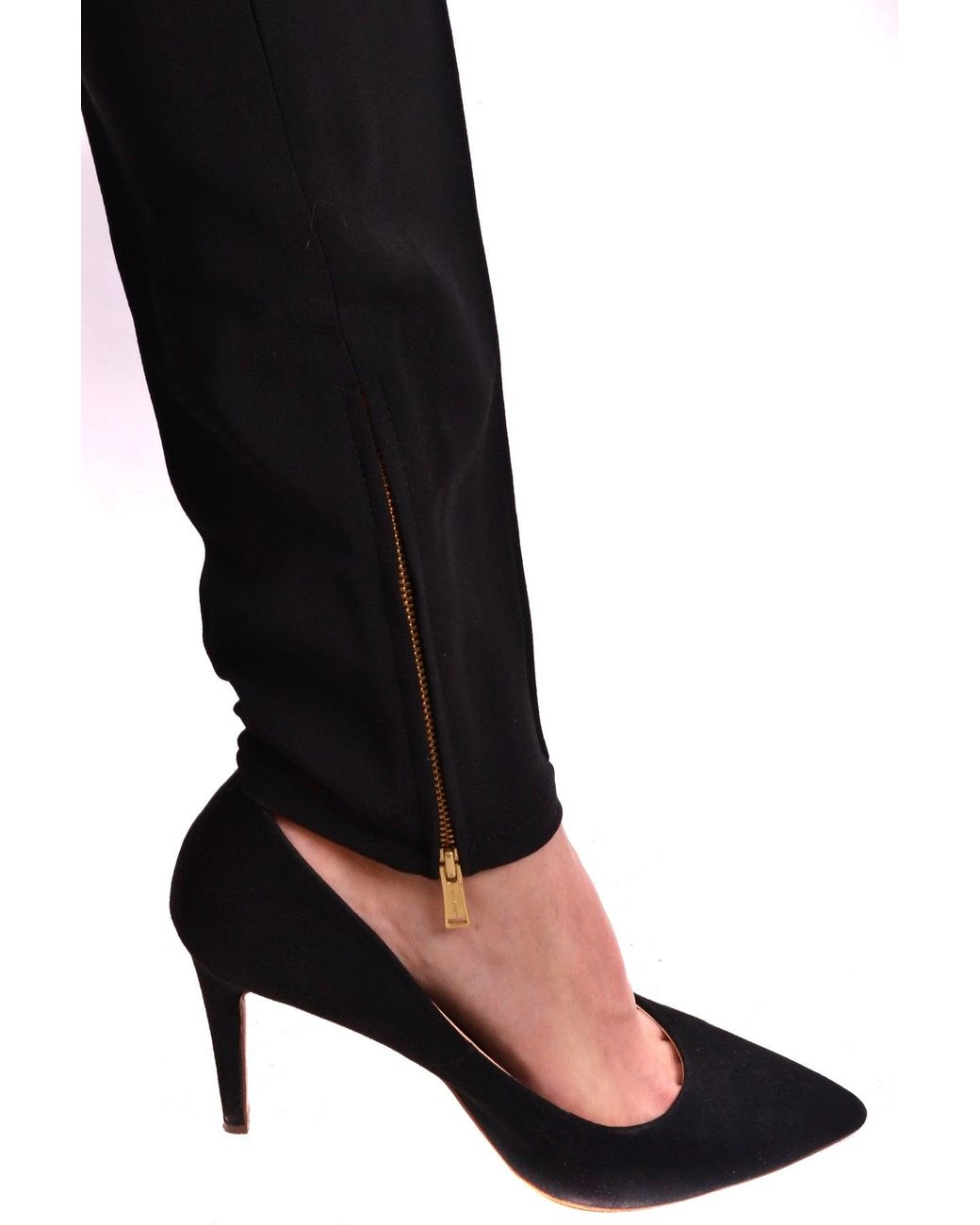 DSquared² Skinny Broek Met Ritsdetails in het Black