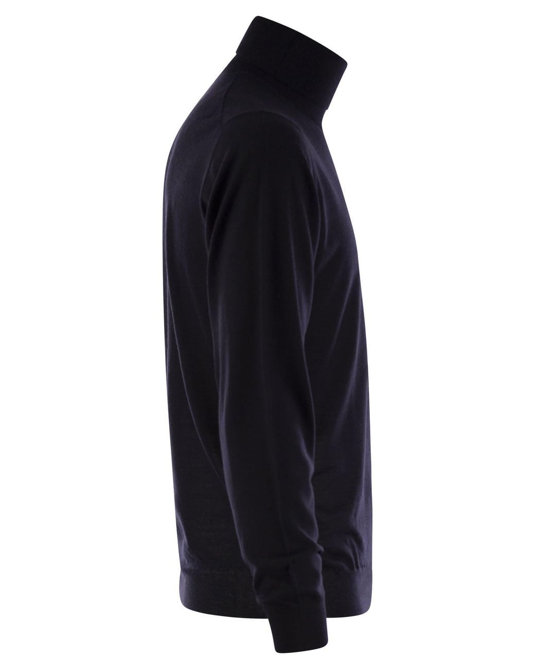 Fedeli Blue Turtleneck Sweater for men
