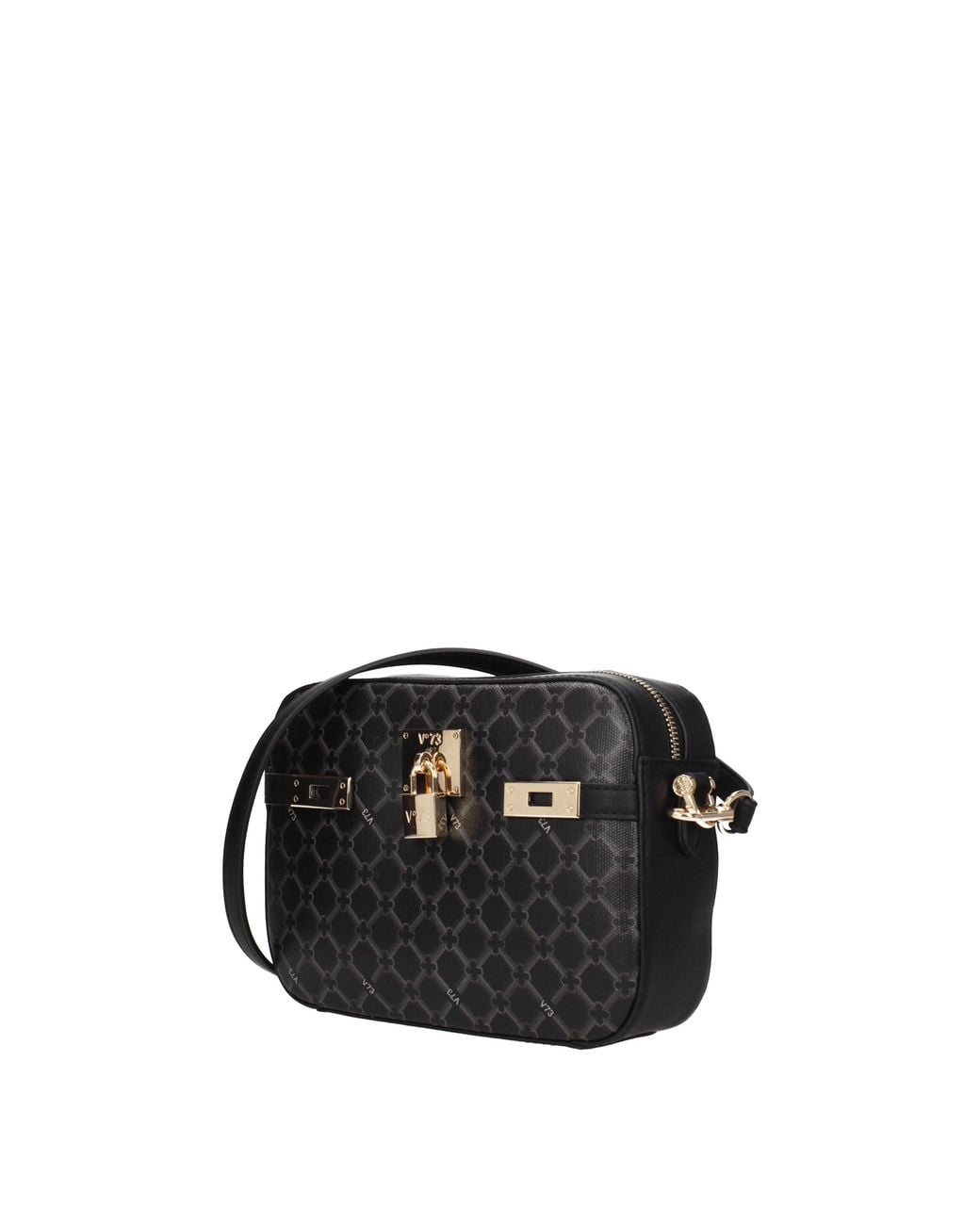 V73 Black Shoulder Bags Genuine Polyester