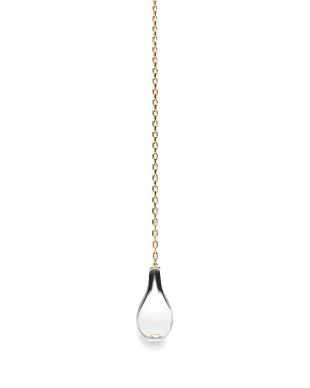 Totême White Crystal Drop Necklace