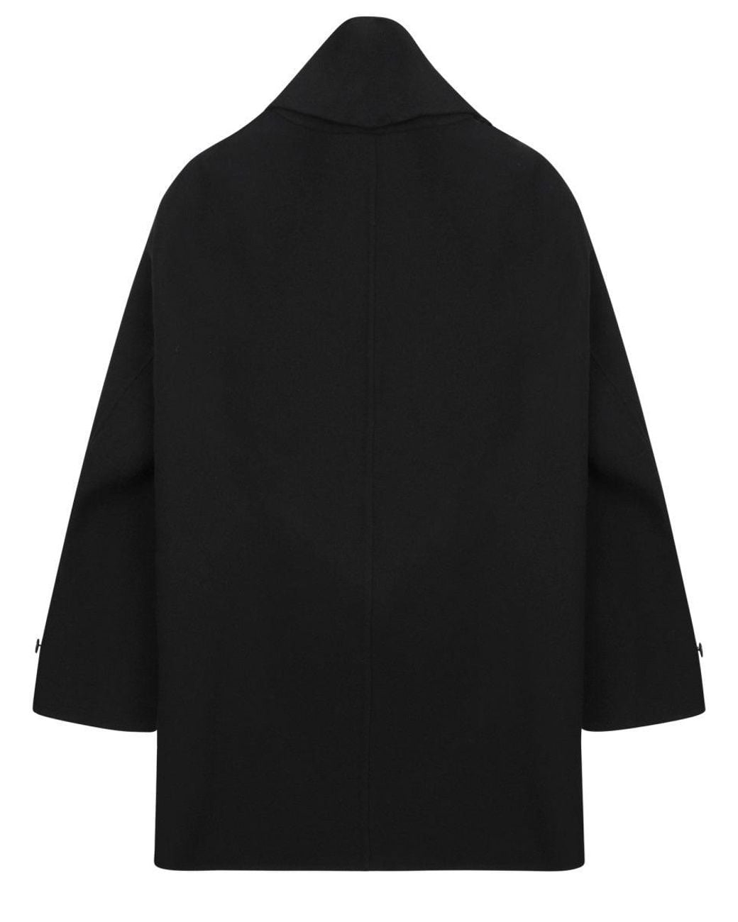 Dior Black Wool Overcoat With Scarf