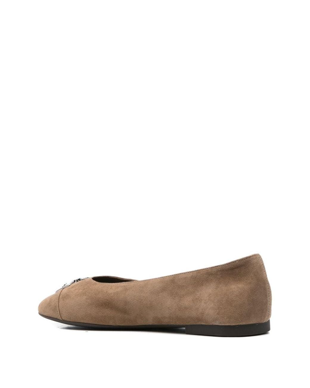 Tory Burch White Charlie Ballerinas