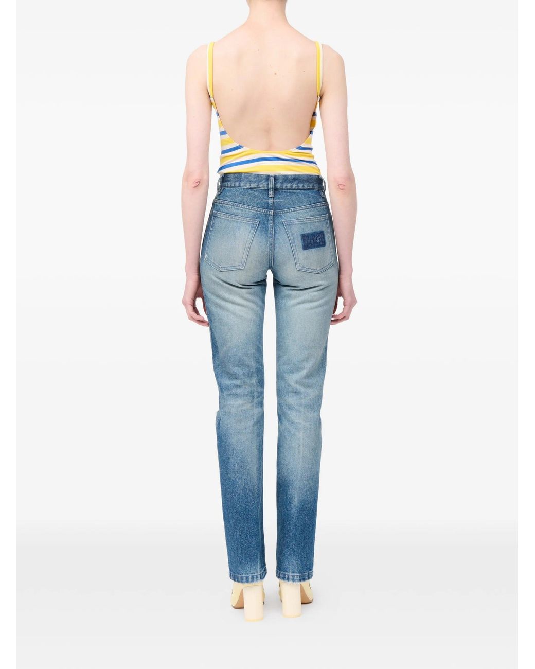 MM6 by Maison Margiela Blue Pants 5 Pockets