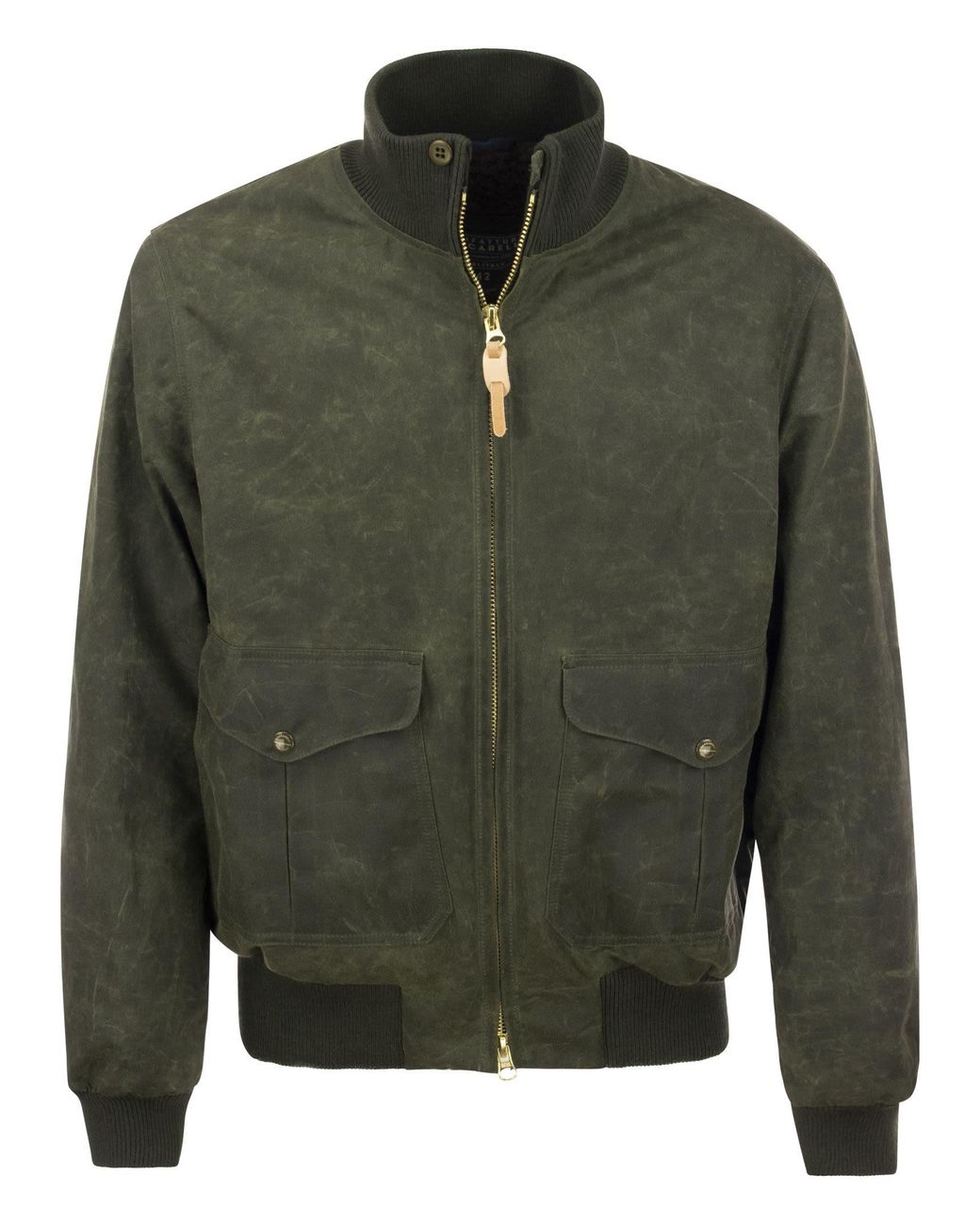 Manifattura Ceccarelli Green Water Repellent Cotton Bomber Jacket for men