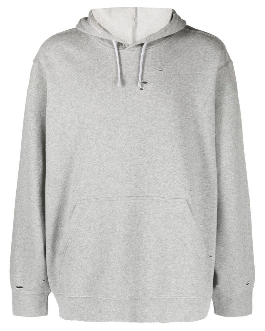 Givenchy Cotton Hoodie in Grey for Men Lyst Canada