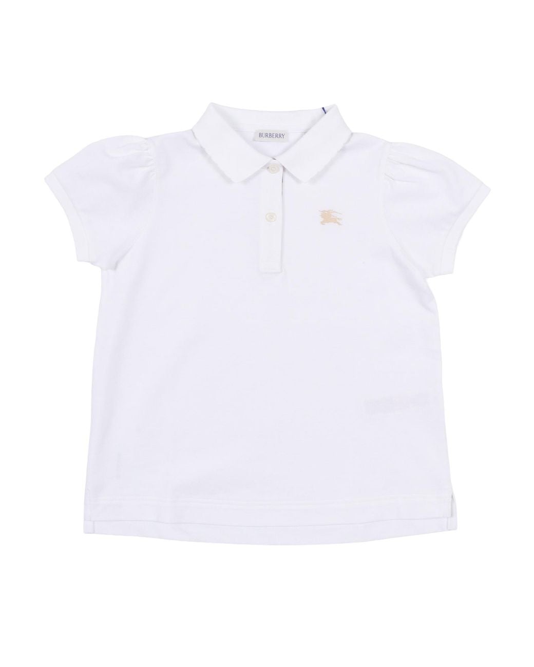 Burberry White Kid Girl Polo Shirts