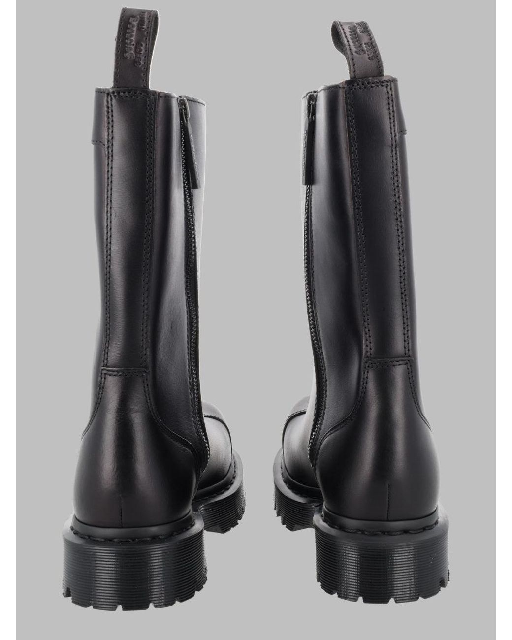 Dr. Martens Gray Classic Leather Boots