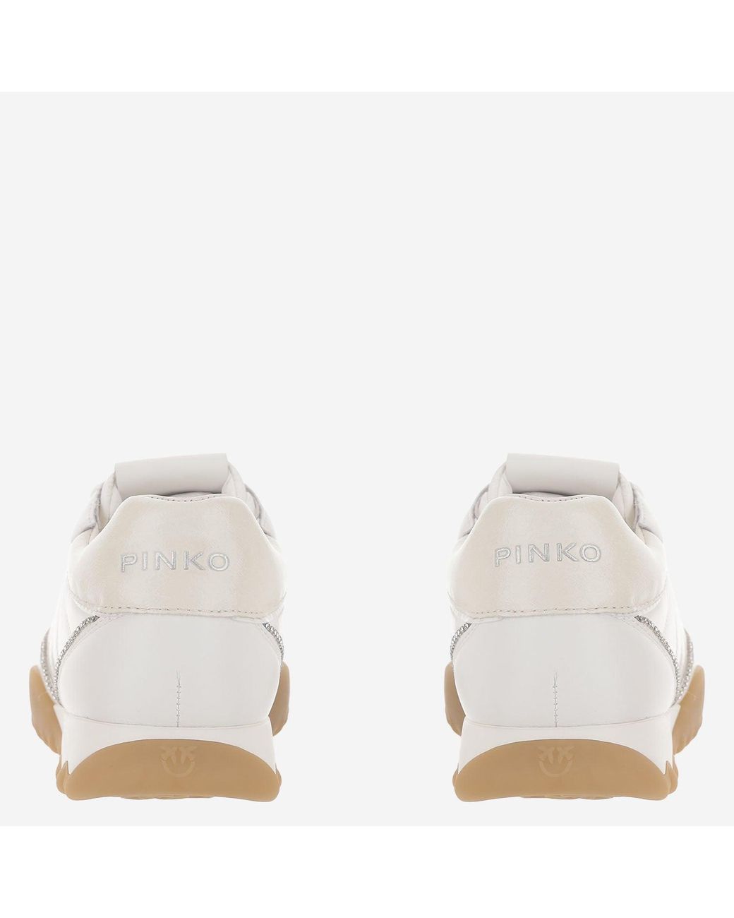Pinko White Sneakers Gea Leather-Blend Upper: Calfskin Trainers