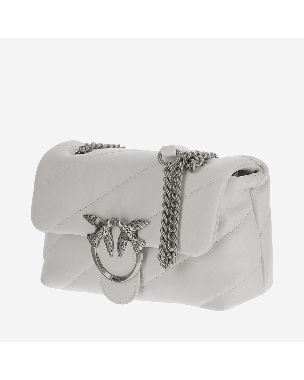 Pinko Gray Love Mini Puff Bag