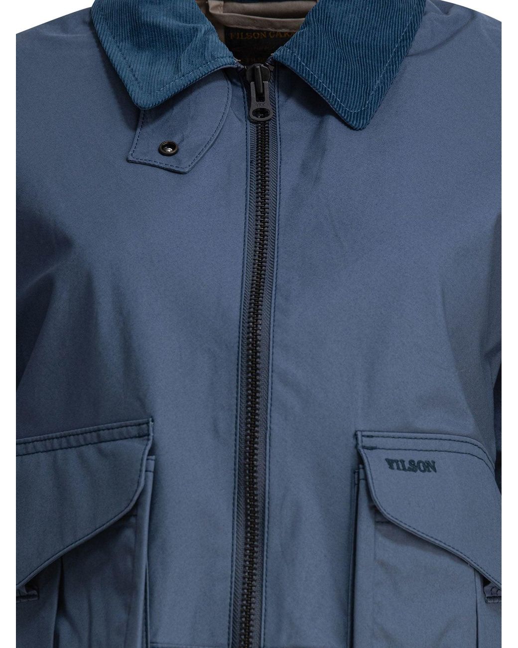 ジャケット Filson W'S AVIATOR SHORT WORK JACKET Blue Women's Aviator Cloth Short Work Jacket | Filson