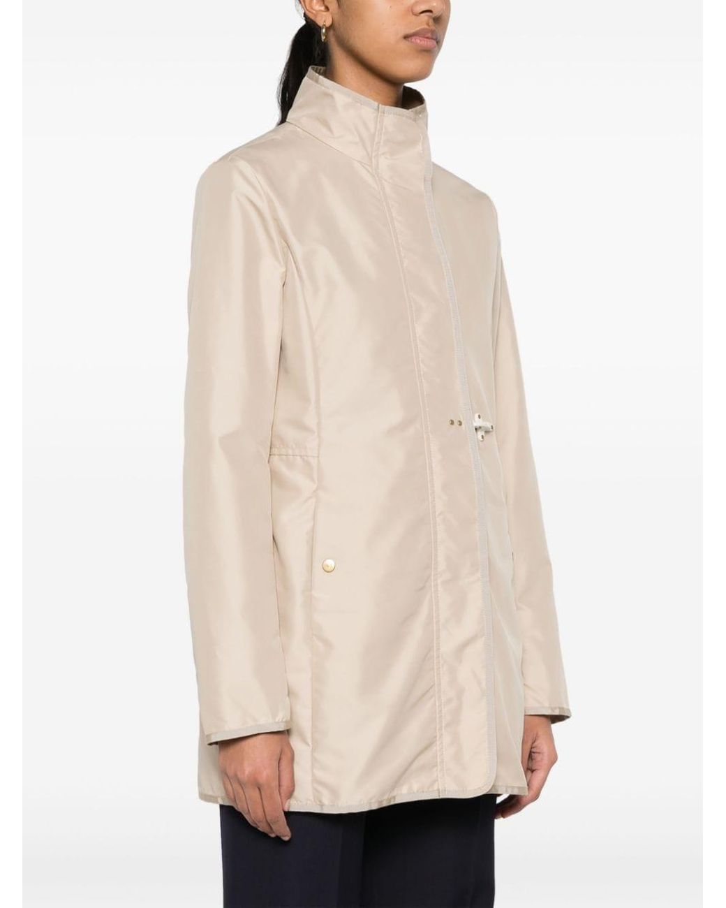 Fay Natural Virginia Zip-Up Coat