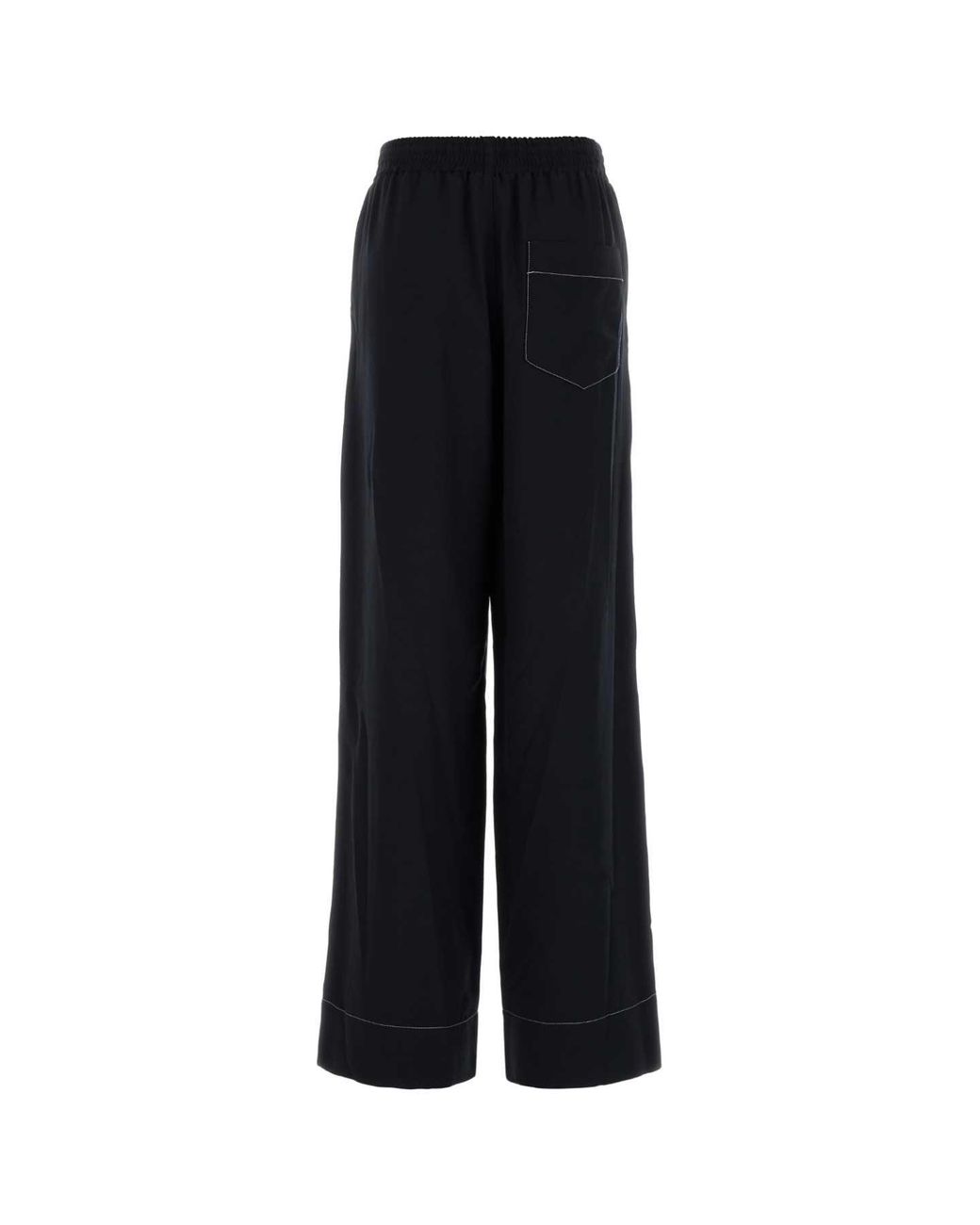 A.P.C. Black Midnight Viscose Blend Wide-Leg Lucy Pant
