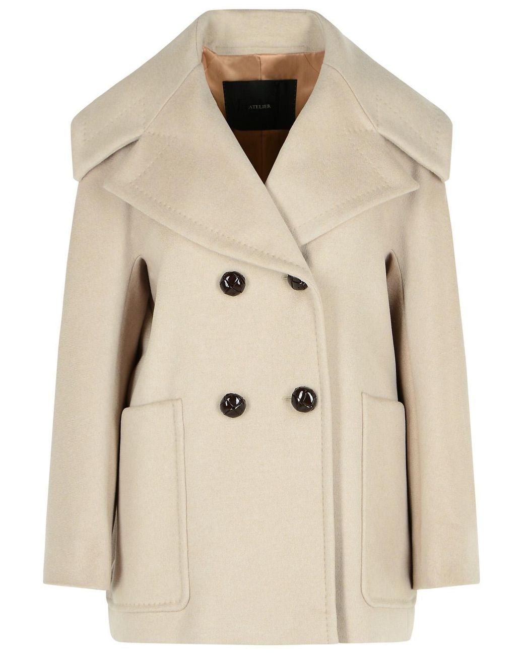 Max Mara 'mario' Beige Cashmere Jacket in het Natural