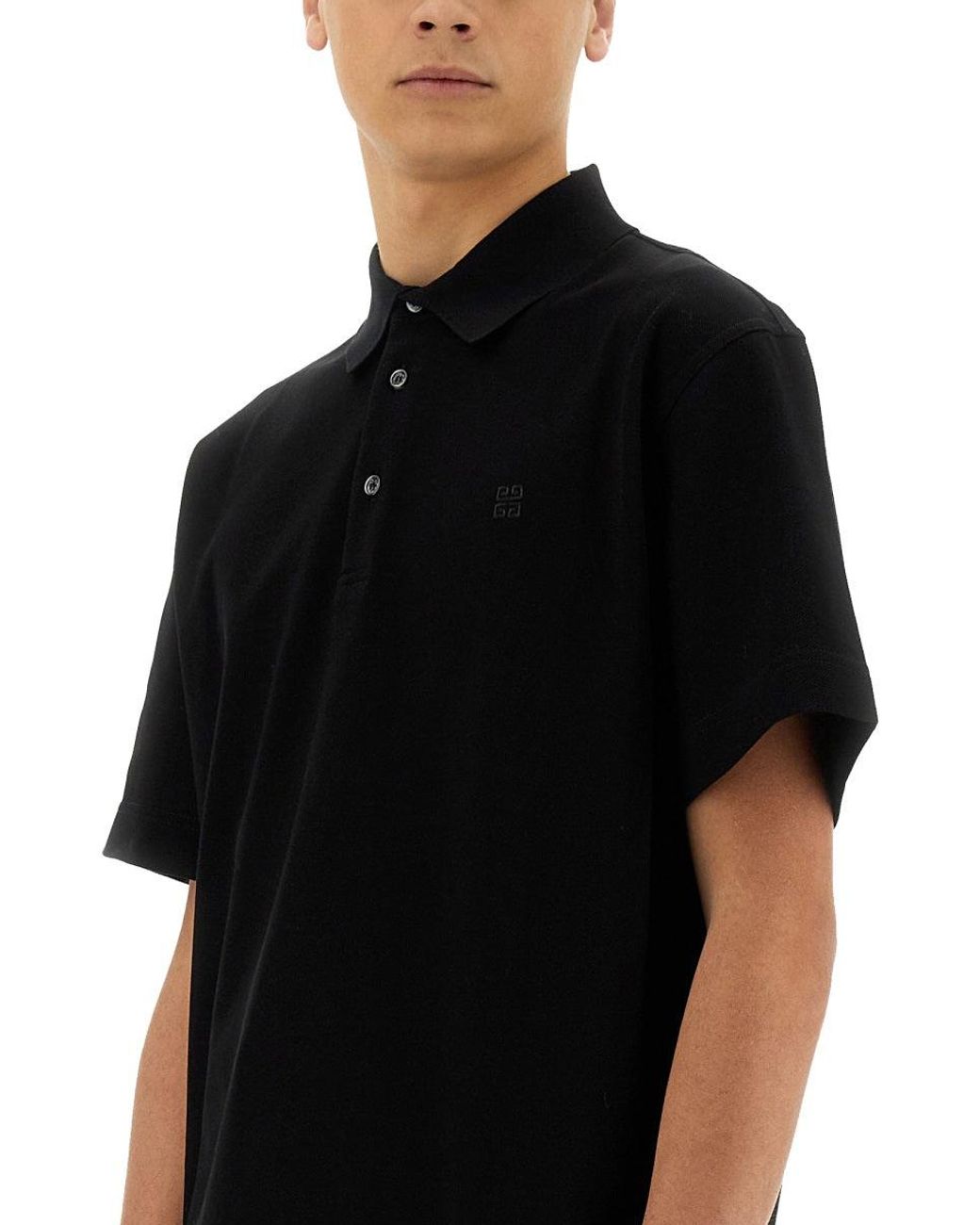 Givenchy Black Cotton Polo