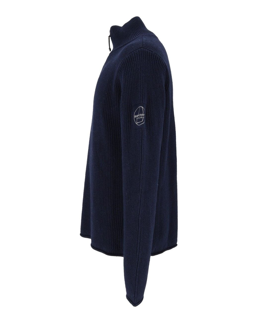 Murphy & Nye Blue Nights Fender Ribbed Half-Zip Sweater