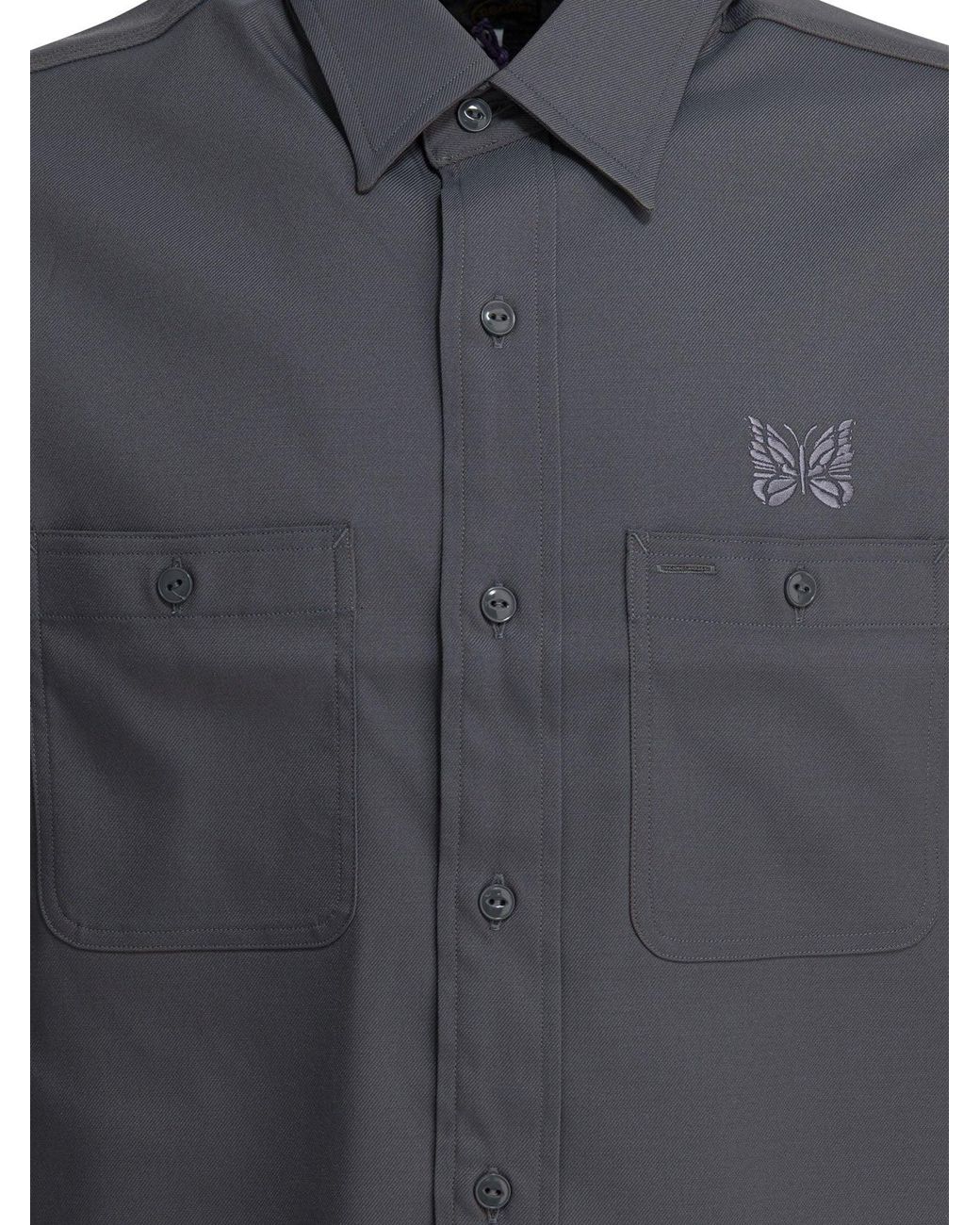 Camisa "Cavalry Twill" Needles de hombre de color Blue