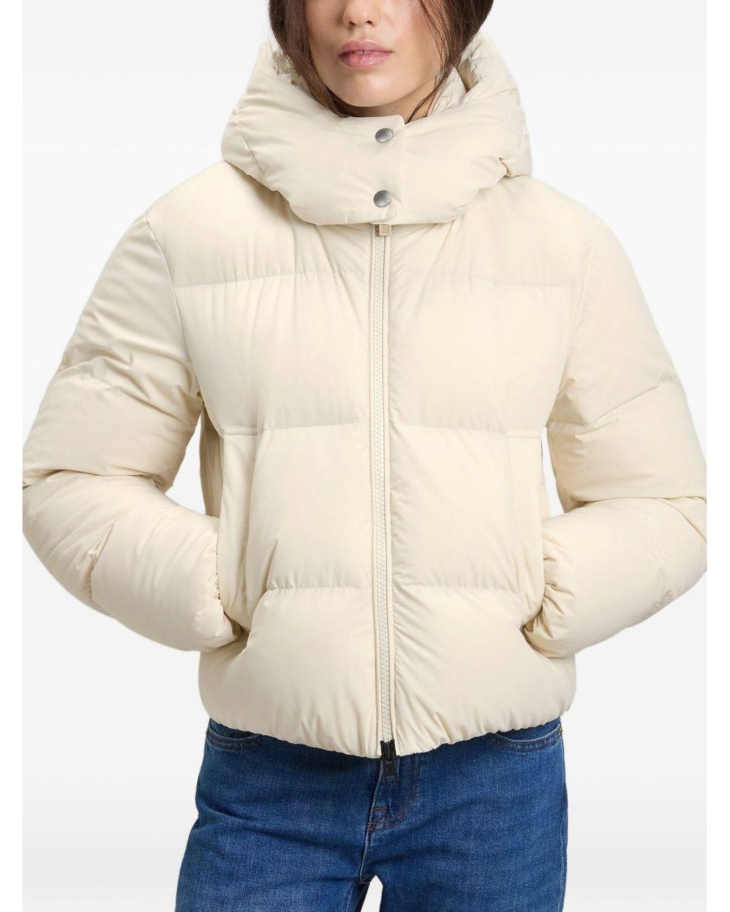 Woolrich Natural Madison Short Down Jacket