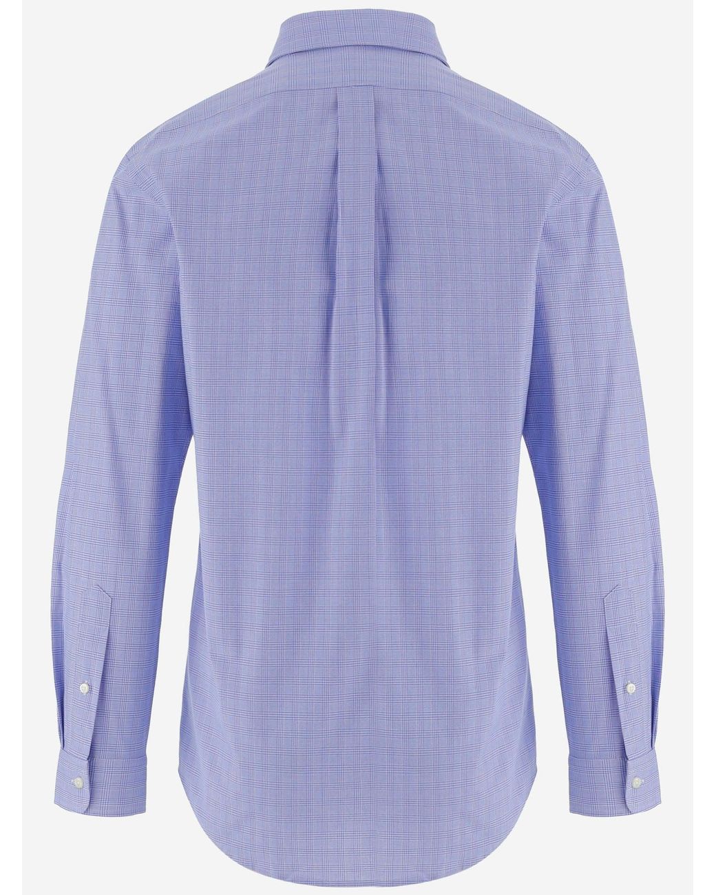 Polo Ralph Lauren Blue Stretch Cotton Checked Shirt