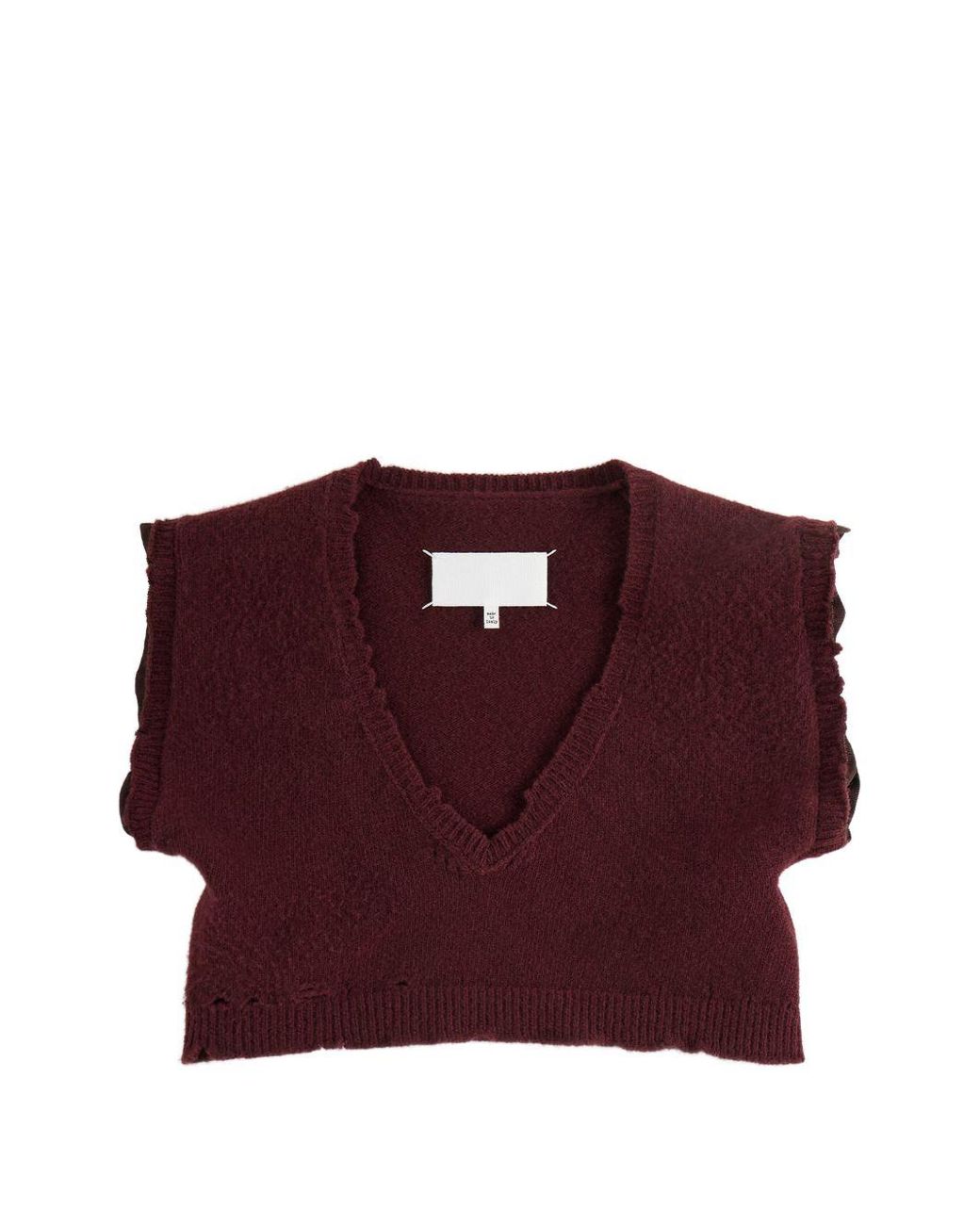 Maison Margiela Purple Cotton Cropped Top