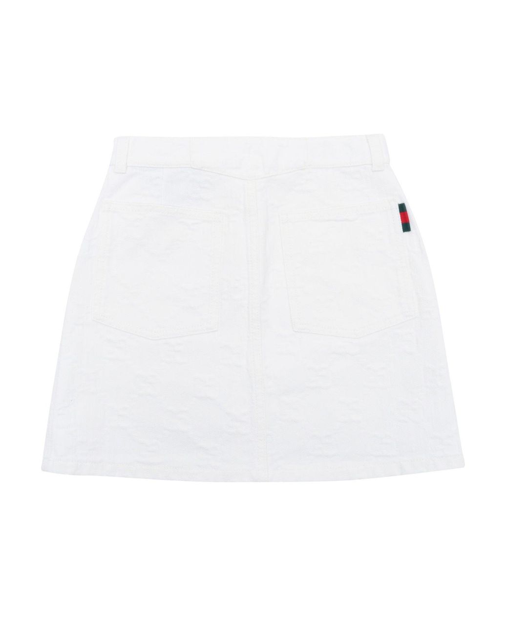 Gucci White J Mini Skirt Certified Cotton
