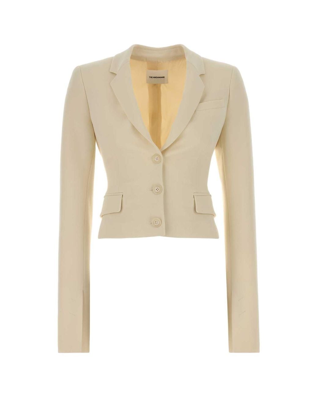 ANDAMANE White Zefira Crepe Blazer
