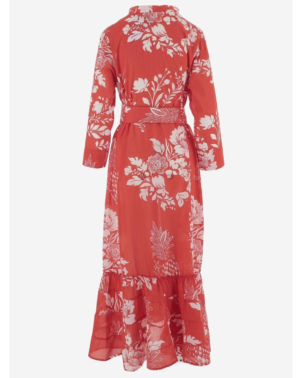PEP'S CANNES Red Floral Print Cotton Dress